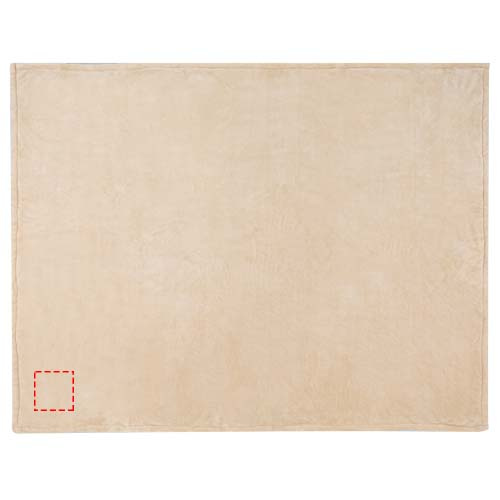 Ashen GRS recycled sherpa blanket: Front · Embroidery