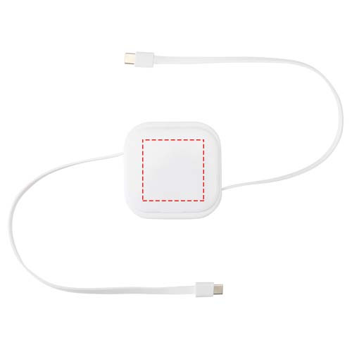 Gloas 5-in-1 recycled retractable data sync and 100W fast charge cable with smartphone tool kit: Front · Digital print