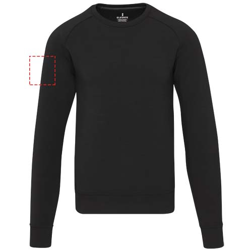 Yukon Sportpullover mit Rundhalsausschnitt und Interlock Strick Unisex: Left bicep · DTF Transfer