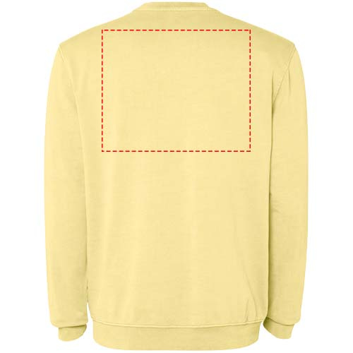 Jaya Pullover mit Rundhalsausschnitt Unisex: Impact upper back · DTF Transfer