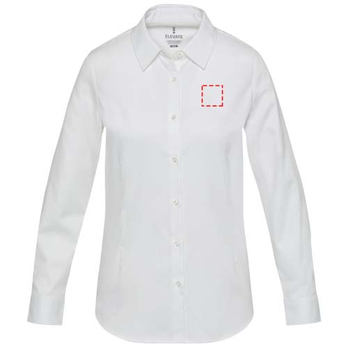 Damska koszula twill Citrine: Left chest · Embroidery fixed