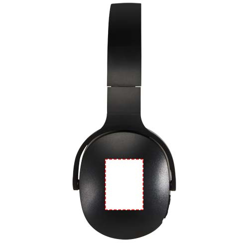 Ancha recycled plastic over-ear wireless Bluetooth® headset: Left earcup · Digital sticker