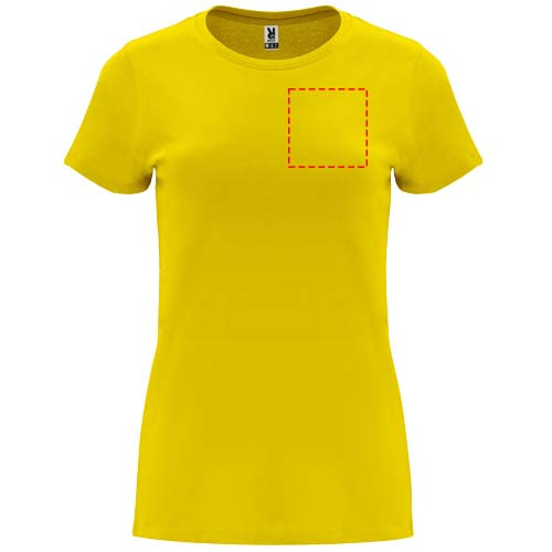 Capri short sleeve women's t-shirt: Left chest · Screenprint