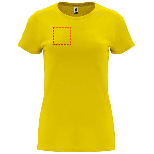 Capri short sleeve women's t-shirt: Right chest · Embroidery fixed