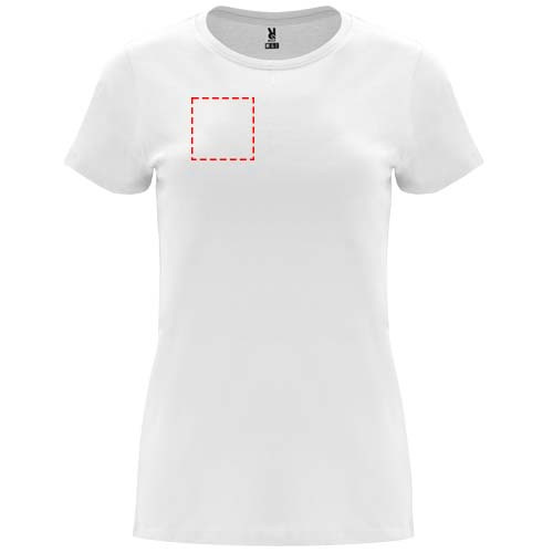 Capri short sleeve women's t-shirt: Right chest · Embroidery fixed