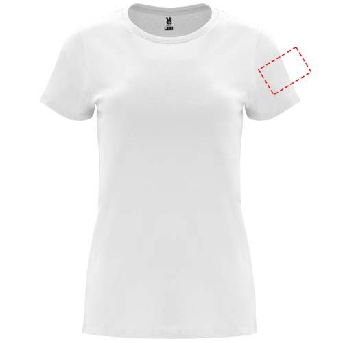 Capri short sleeve women's t-shirt: Left bicep · Transfer
