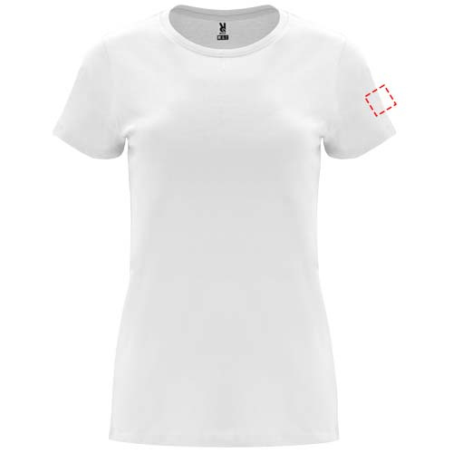 Capri short sleeve women's t-shirt: Left bicep · Embroidery fixed