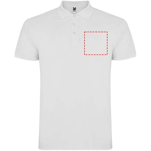 Meeste lühikeste varrukatega polosärk Star: Left chest · Screenprint