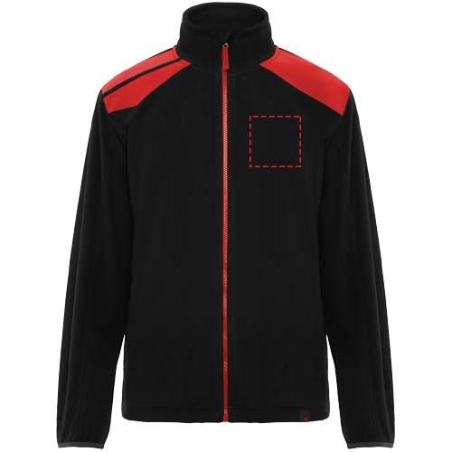 Bluza z mikropolaru unisex Terrano: Lewa strona klatki piersiowej · Sitodruk