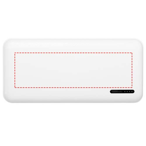 Compress 10,000 mAh high density power bank: Front · Laser engraving