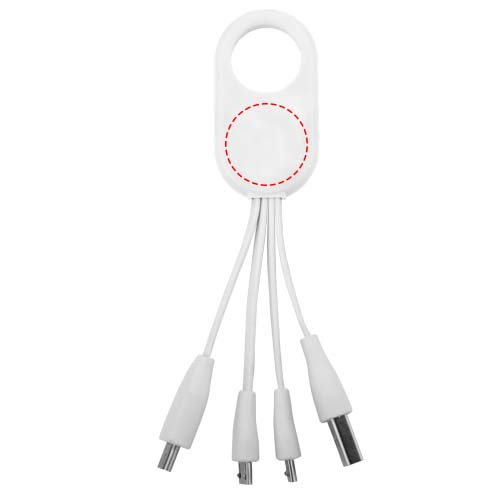 Troup 4-in-1 charging cable with type-C tip: Panel · Digital print