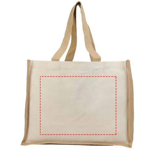 Varai 320 g/m Canvas und Jute Einkaufstasche 23L: Back · Transfer