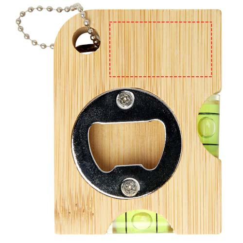 Décapsuleur Levo en bambou avec niveau à bulle : Back · Laser engraving