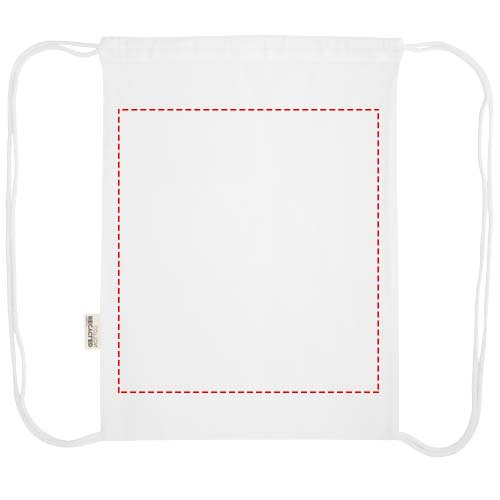 Oregon Blend 140 g/m² GRS recycled drawstring bag 5L: Back · Transfer