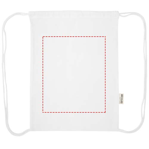 Oregon Blend 140 g/m² GRS recycled drawstring bag 5L: Front · DTF Transfer