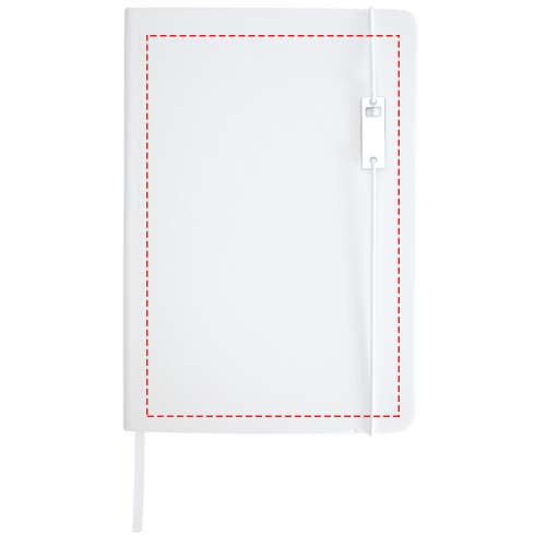 Ensemble carnet A5 à couverture rigide et stylo roller Legato Elegance: Notebook front · Digital print