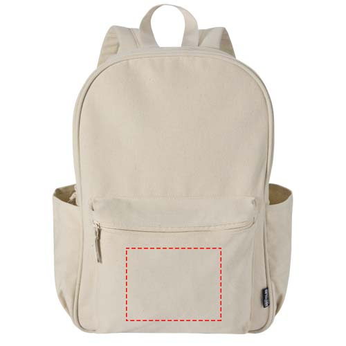Recanvas 15,6” GRS recycelter City-Rucksack 16L: Pocket · Embroidery fixed