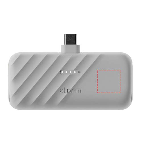 Powerbank Xtorm Go2 20 W 5000 mAh: Front · Laser engraving