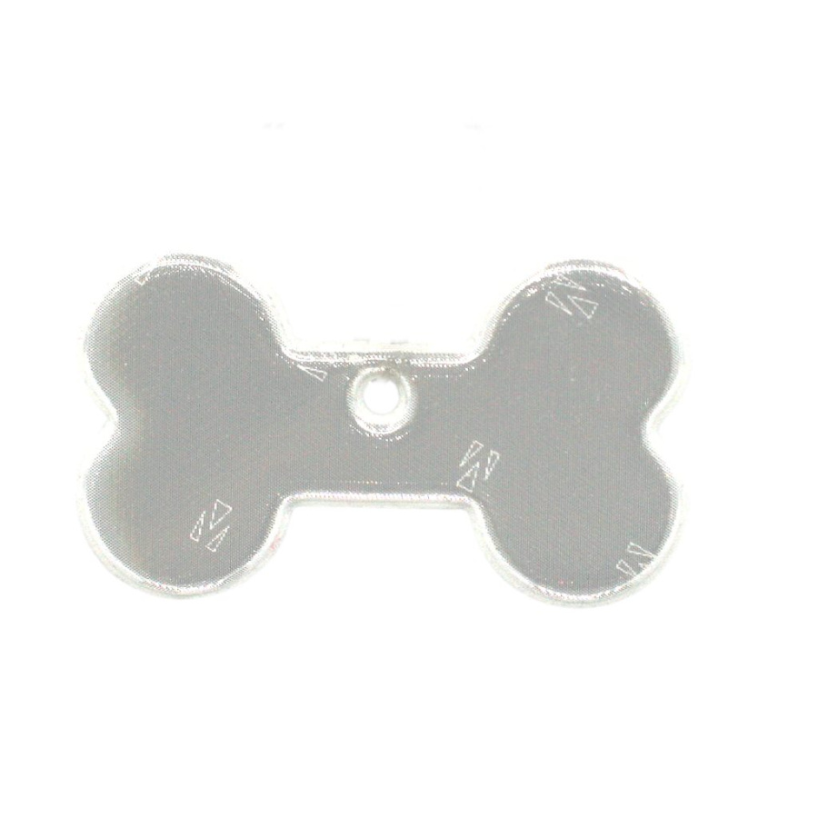 Atšvaitinis pakabukas – Bone 2 (reflective front + back name tag): Full product surface (size to confirm)