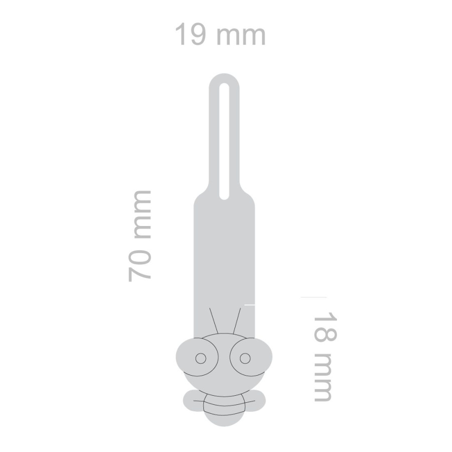 Heijastava vetoketjun vedin – Bee: Full product surface (size to confirm)