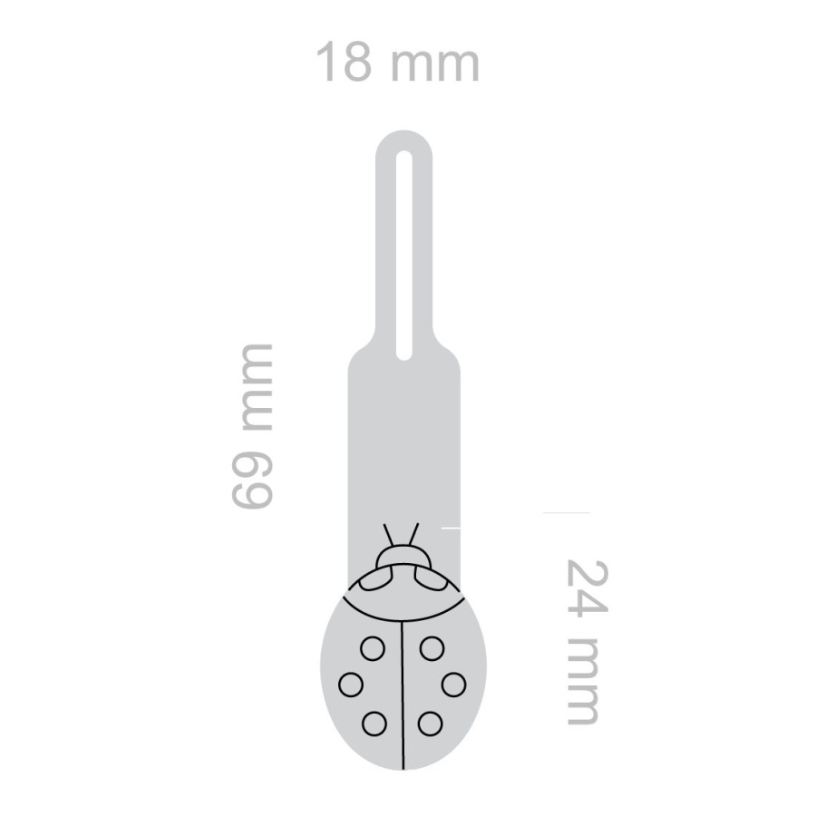 Reflektierender Reißverschlussanhänger – Ladybug: Full product surface (size to confirm)