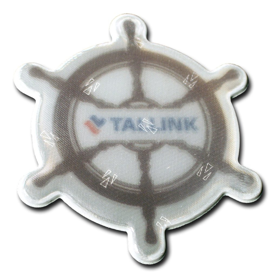 Reflective sticker – Ship Wheel: Full product surface (size to confirm)
