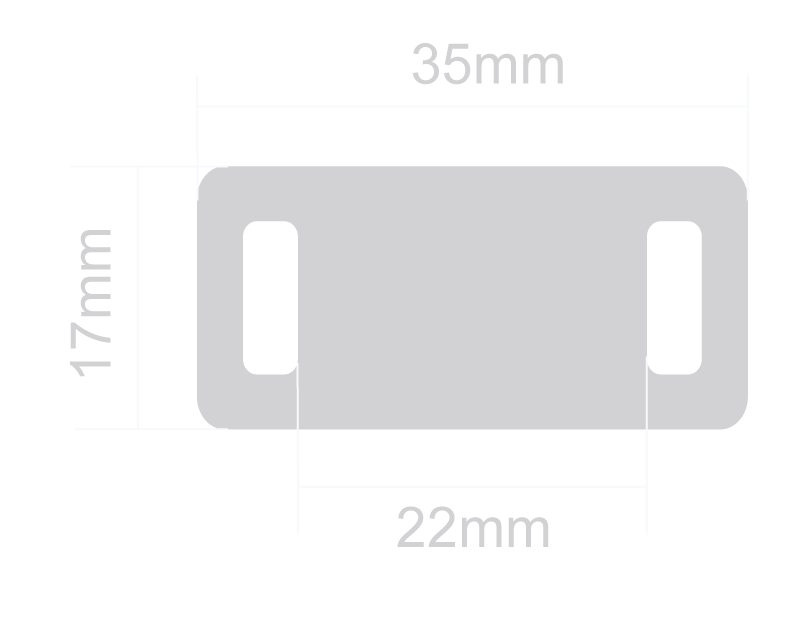 Светоотражатель для шнурков – 4 set - Rectangle XS: Full product surface (size to confirm)