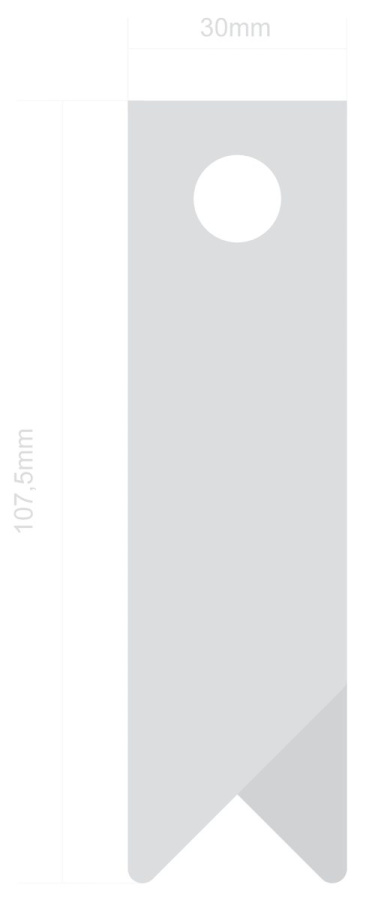 PVC-free reflector – Flap (PVC free): Full product surface (size to confirm)