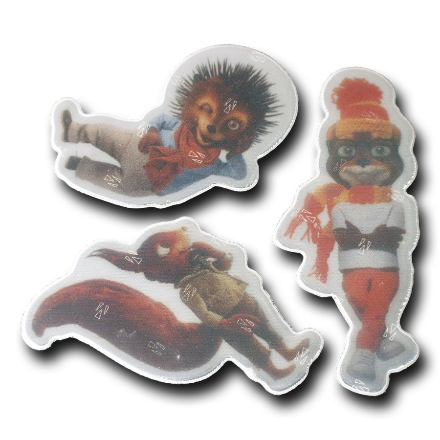 Reflektierendes Aufkleberset – Trio: Full product surface (size to confirm)