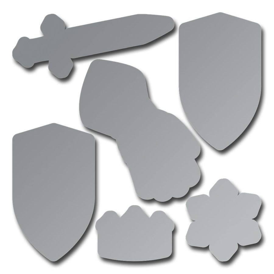 Reflektierendes Aufkleberset – Knight: Full product surface (size to confirm)