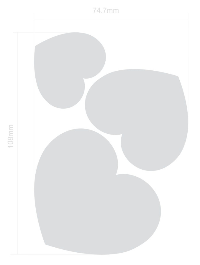 Reflektierendes Aufkleberset – RSS HEART ORF: Full product surface (size to confirm)