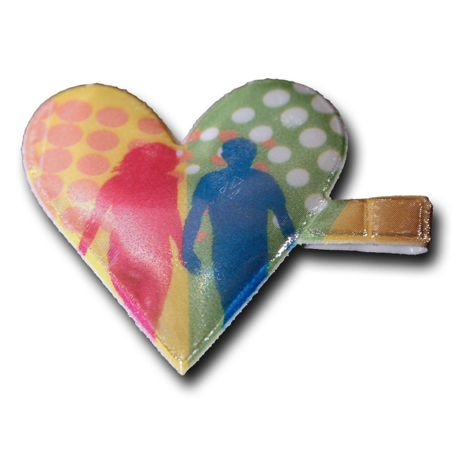 Magnetic reflector – Heart: Full product surface (size to confirm)