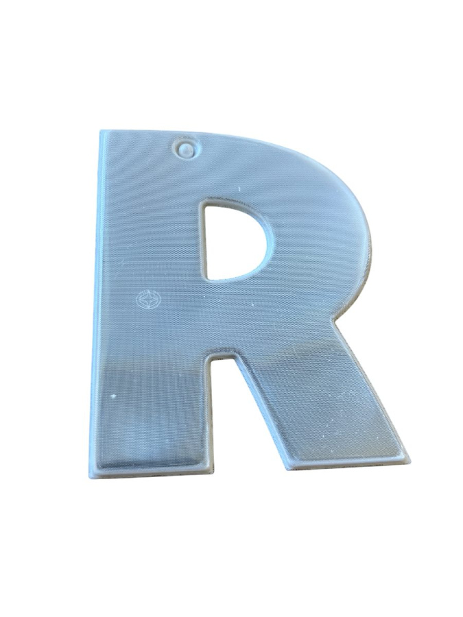 Bokstavsreflex – Alphabet Letter R: Full product surface (size to confirm)
