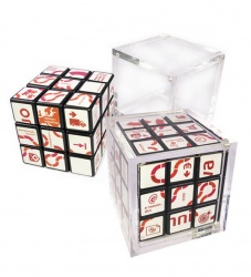 Игрушка кубик Рубика с логотипом и символикой Omniva