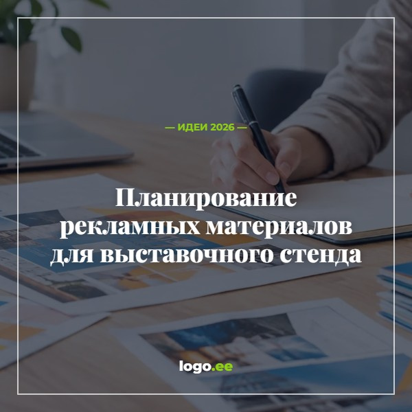 Планирование рекламных материалов для выставочного стенда