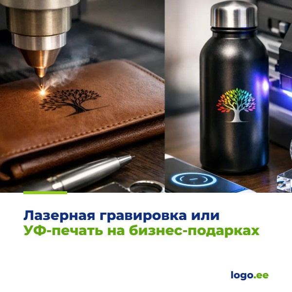Лазерная гравировка или УФ-печать на бизнес-подарках