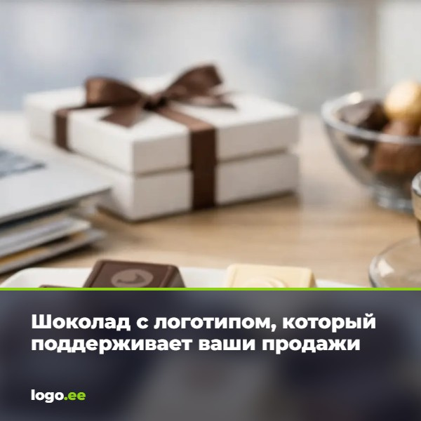 Шоколад с логотипом, который поддерживает ваши продажи