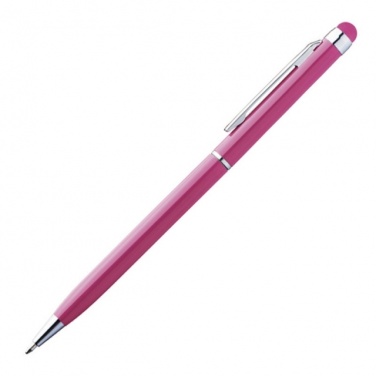 Логотрейд pекламные подарки картинка: Ручка шариковая с сенсорным стилусом 'New Orleans' цвет розовый