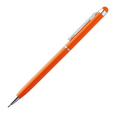 Логотрейд pекламные cувениры картинка: Ручка шариковая с сенсорным стилусом "Новый Орлеан" цвет оранжевый