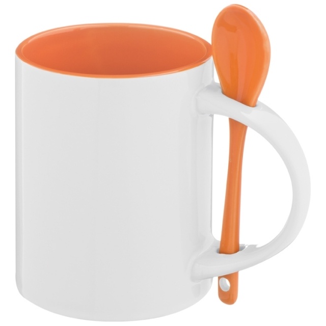Логотрейд pекламные подарки картинка: Керамическая чашка Savannah, оранжевая