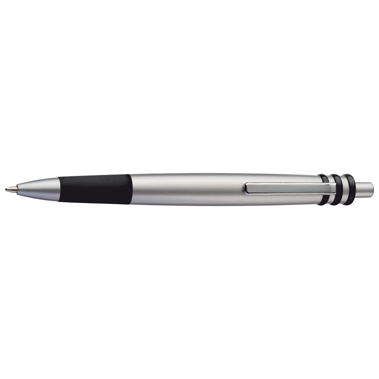 Лого трейд бизнес-подарки фото: Пластмассовая ручка MANSFIELD, черный/белый