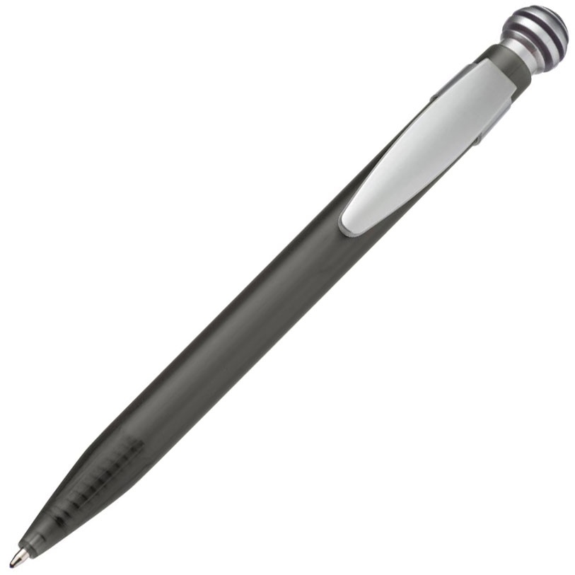 Логотрейд pекламные подарки картинка: Пластмассовая ручка GRIFFIN, черный/белый