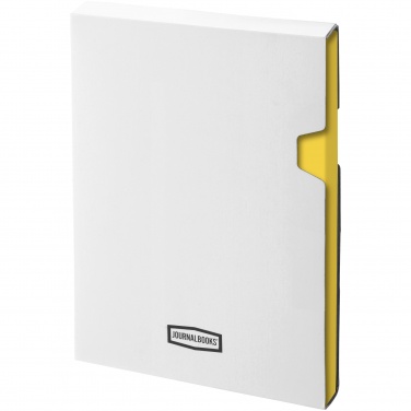 Лого трейд бизнес-подарки фото: Классический офисный блокнот, желтый