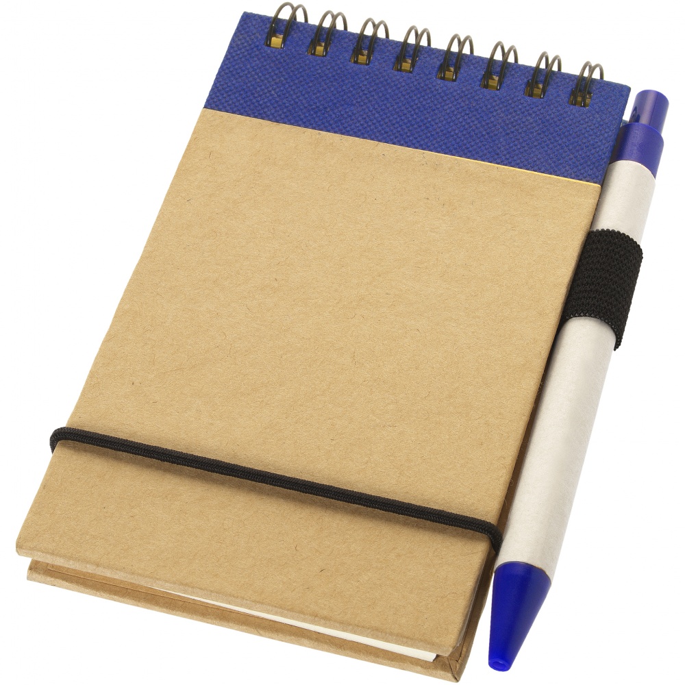 Лого трейд pекламные подарки фото: Блокнот Zuse с ручкой, синий
