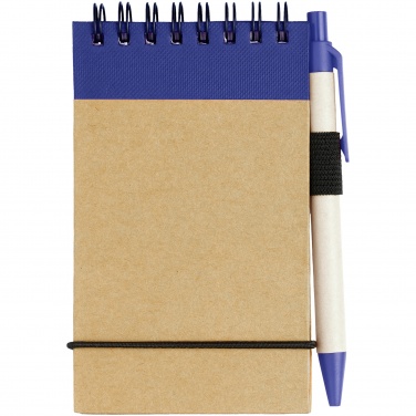 Логотрейд pекламные подарки картинка: Блокнот Zuse с ручкой, синий