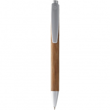 Логотрейд бизнес-подарки картинка: Шариковая ручка Borneo, серебро