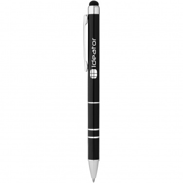 Лого трейд бизнес-подарки фото: Шариковая ручка-стилус Charleston, черный