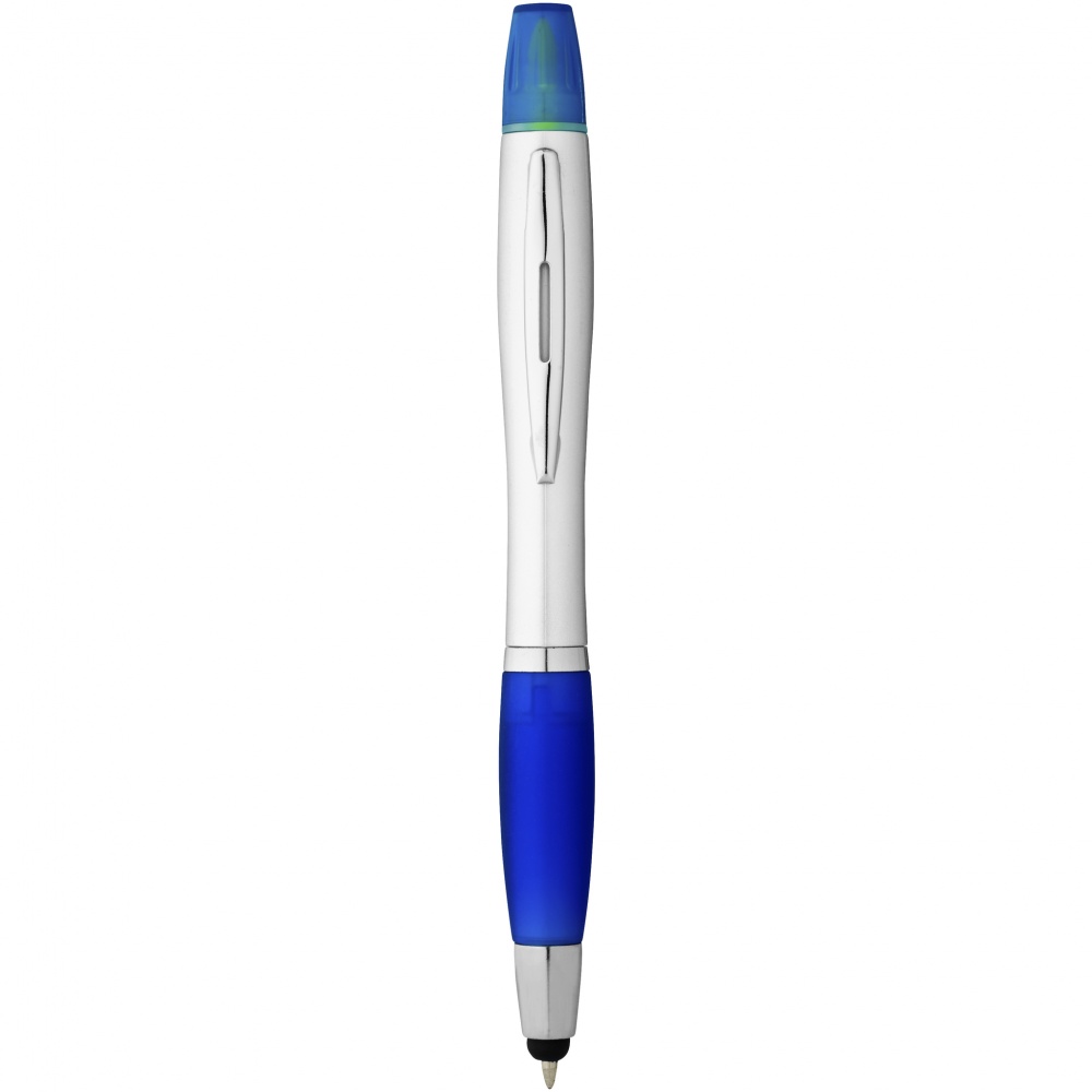 Логотрейд pекламные продукты картинка: Шариковая ручка-стилус с маркером Nash, синий