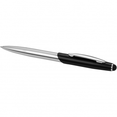 Лого трейд бизнес-подарки фото: Набор Geneva, включающий шариковую ручку-стилус и ручку-роллер, черный