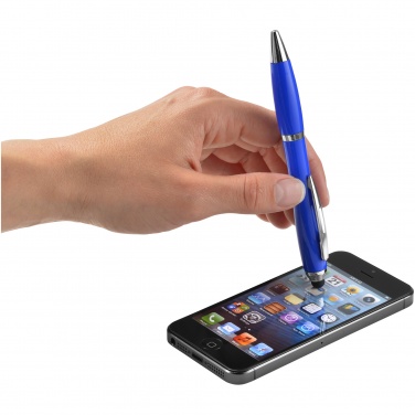Лого трейд бизнес-подарки фото: Шариковая ручка-стилус Nash, синий